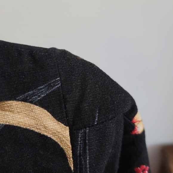 VTG Iolani XS Black Floral Maxi Dress Hawaiian Tropical Sleeveless - Picture 8 of 9